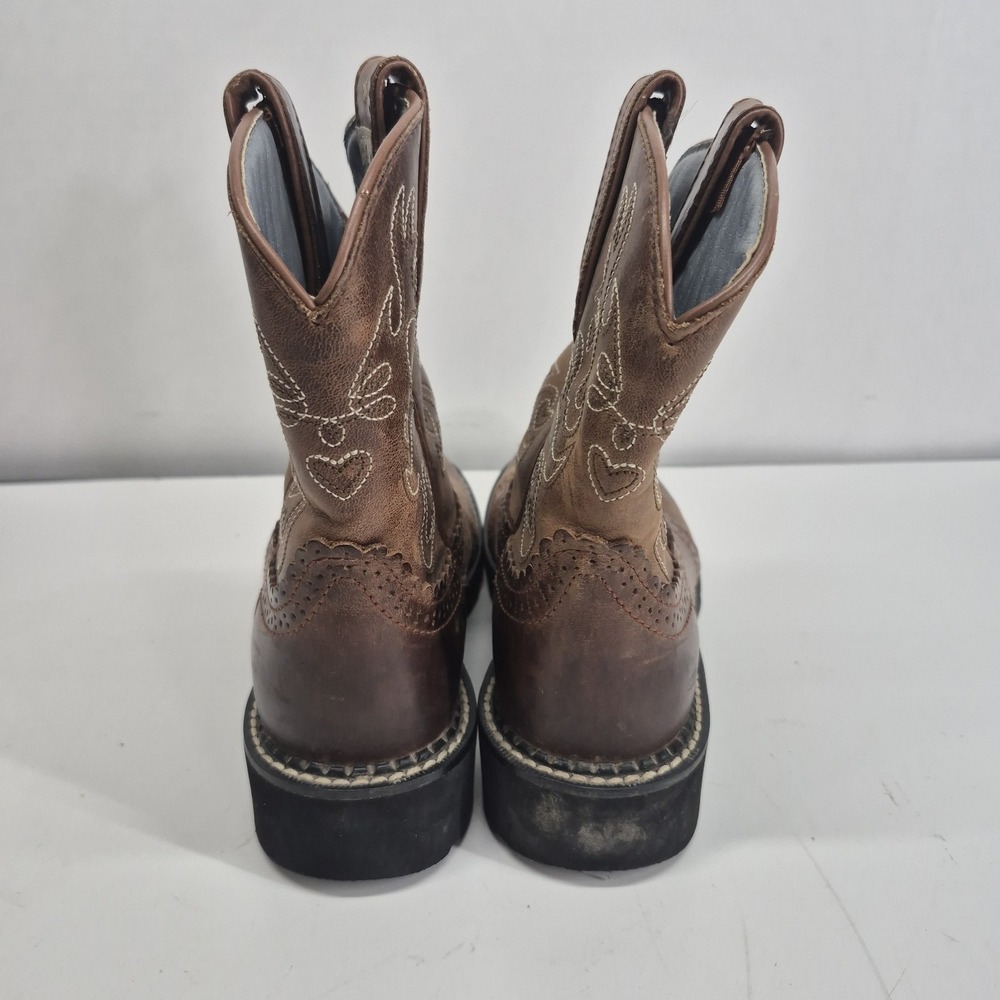 Ariat Fatbaby Saddle Western Boots Women 5.5 B Brown Leather Cowboy - Picture 4 of 7